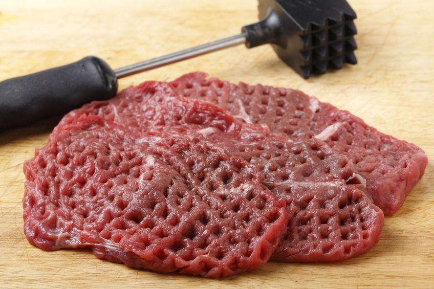 Hand tenderized shoulder steaks