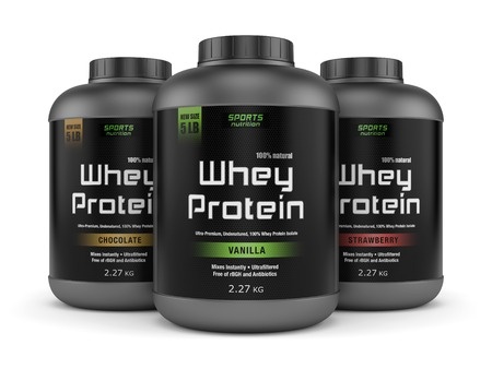 Whey protein containers