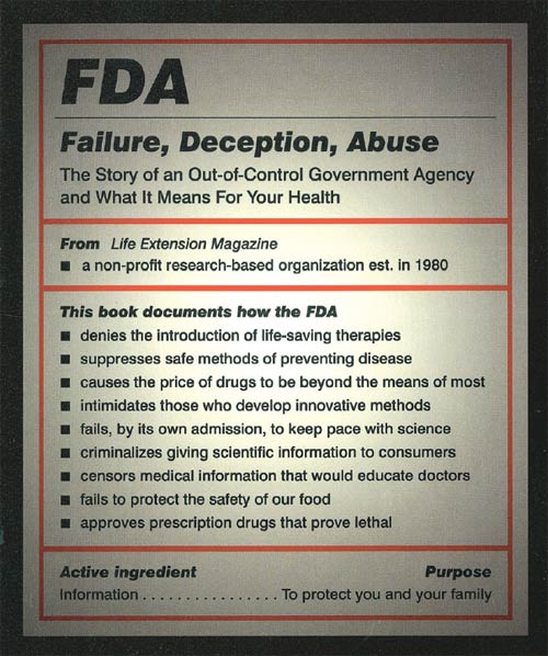SHR # 2095 :: FDA: Failure, Deception and Abuse ::