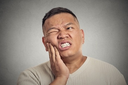 a man with gum disease