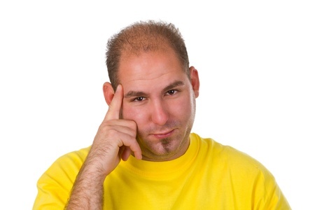 a bald man