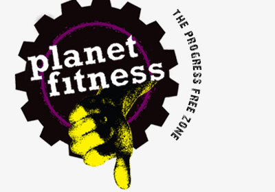 anti-planet fitness - planet fitness logo parody