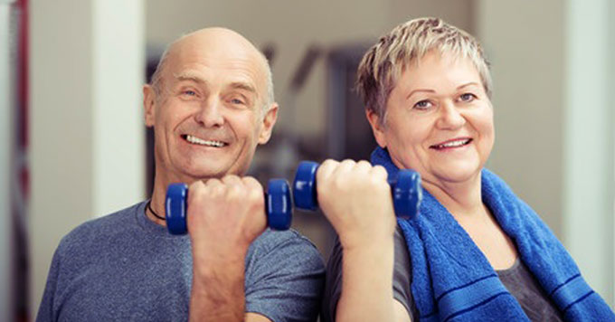 strong elderly couple